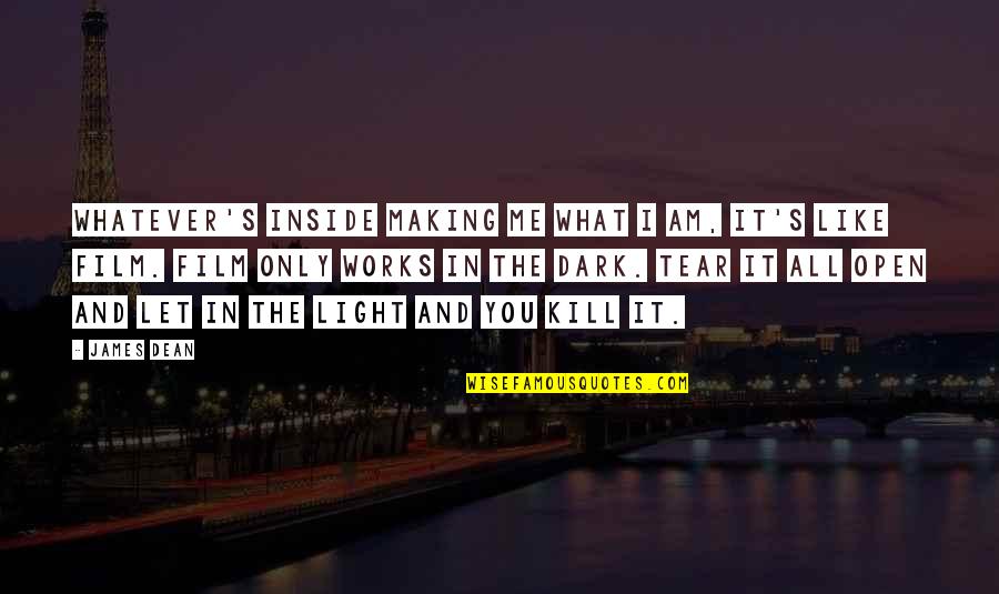 It's Only You And Me Quotes By James Dean: Whatever's inside making me what I am, it's