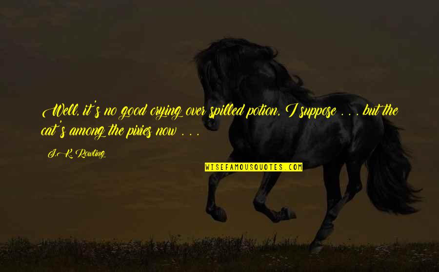 It's Over Now Quotes By J.K. Rowling: Well, it's no good crying over spilled potion, It's Over Now Quotes By J.K. Rowling: Well, it's no good crying over spilled potion,