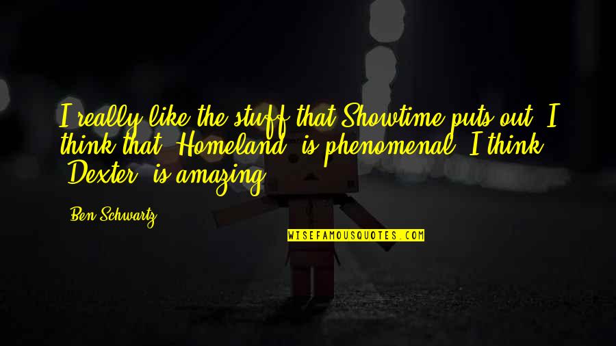 Its Showtime Quotes By Ben Schwartz: I really like the stuff that Showtime puts