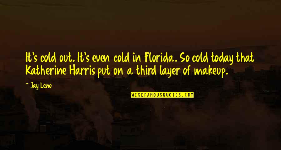 It's So Cold Out Quotes By Jay Leno: It's cold out. It's even cold in Florida.