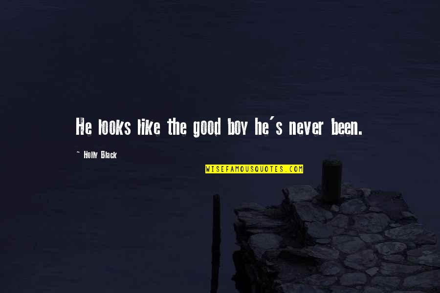 It's So Ironic Quotes By Holly Black: He looks like the good boy he's never