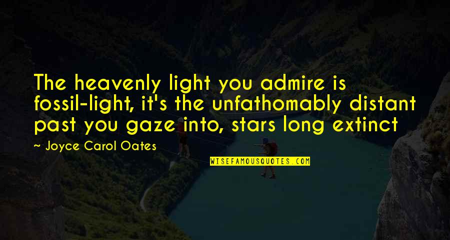 It's The Past Quotes By Joyce Carol Oates: The heavenly light you admire is fossil-light, it's