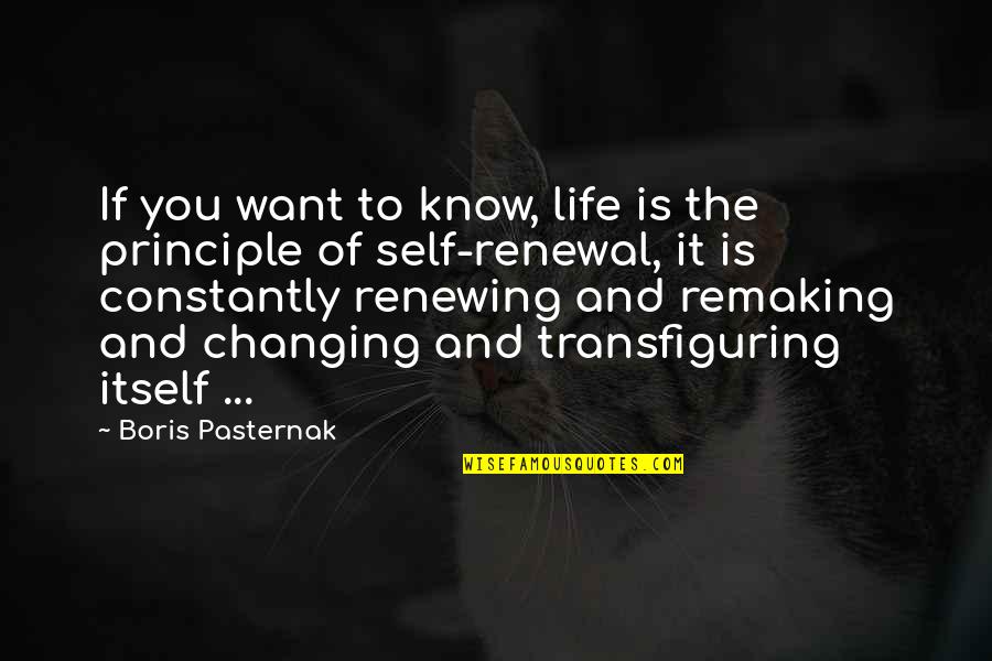 It's The Principle Quotes By Boris Pasternak: If you want to know, life is the