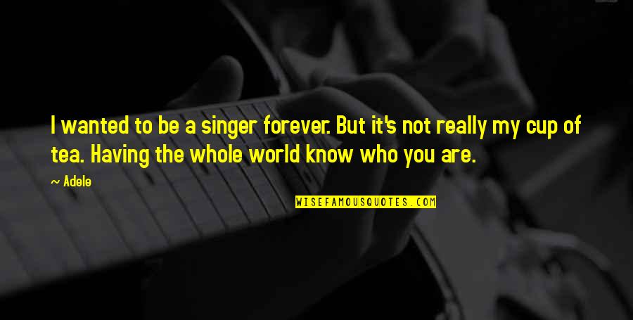 It's Who You Are Quotes By Adele: I wanted to be a singer forever. But