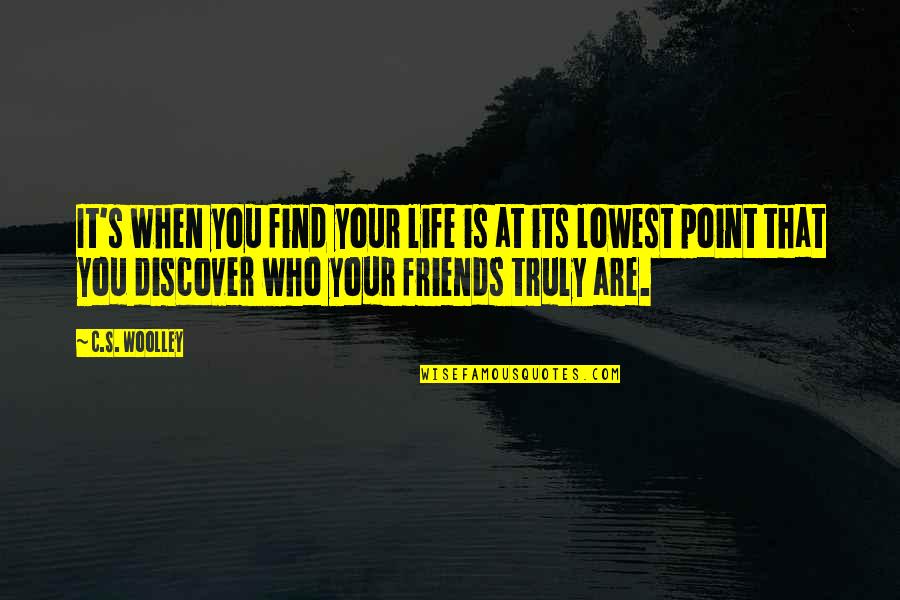 Its Your Life Quotes By C.S. Woolley: It's when you find your life is at