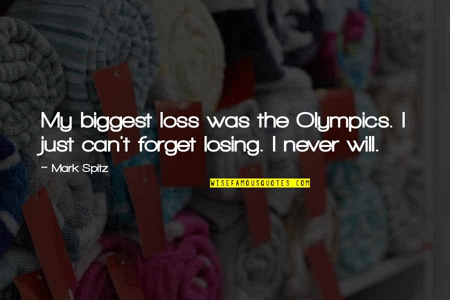 Itzcoatl Quotes By Mark Spitz: My biggest loss was the Olympics. I just