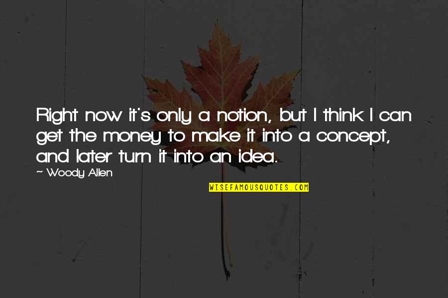 Itzultzailea Quotes By Woody Allen: Right now it's only a notion, but I Itzultzailea Quotes By Woody Allen: Right now it's only a notion, but I
