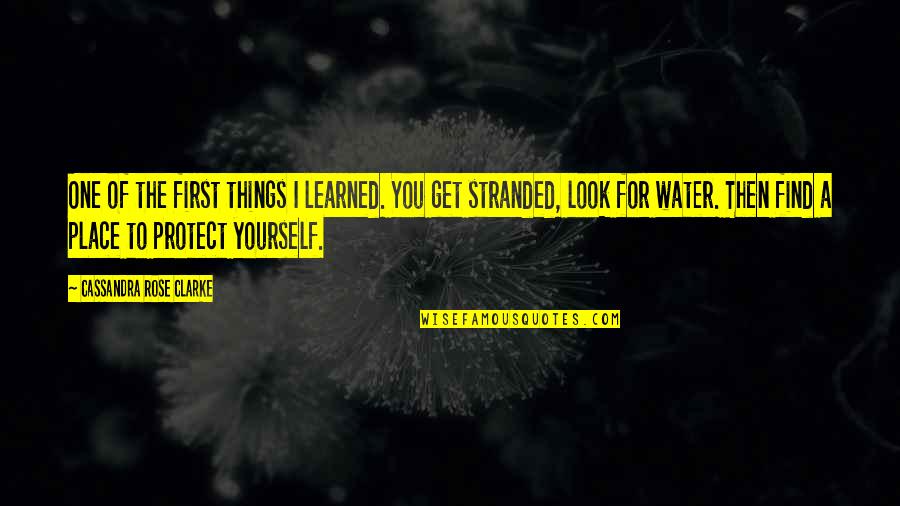 Iubindu L Quotes By Cassandra Rose Clarke: One of the first things I learned. You Iubindu L Quotes By Cassandra Rose Clarke: One of the first things I learned. You