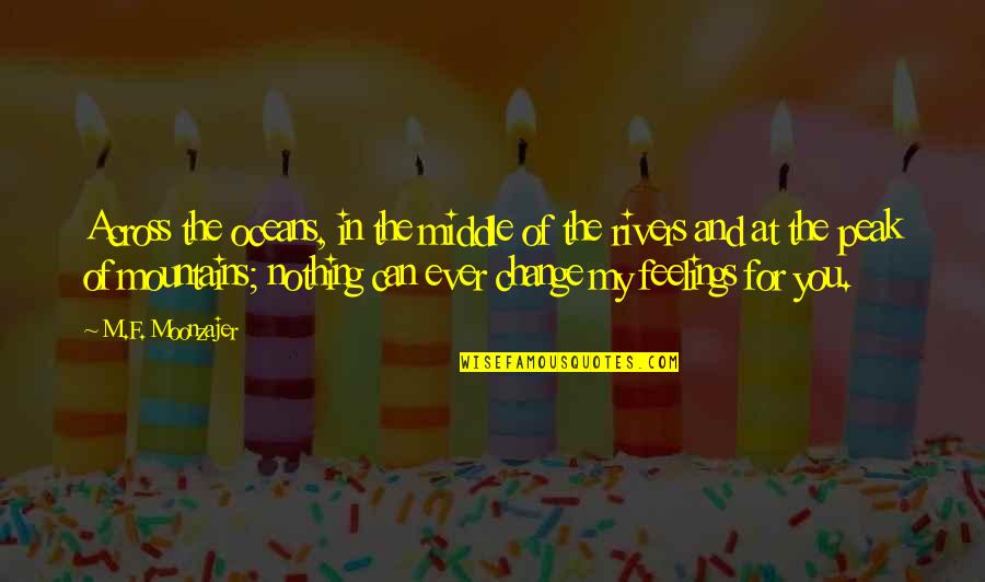 Ivanics Kft Quotes By M.F. Moonzajer: Across the oceans, in the middle of the Ivanics Kft Quotes By M.F. Moonzajer: Across the oceans, in the middle of the