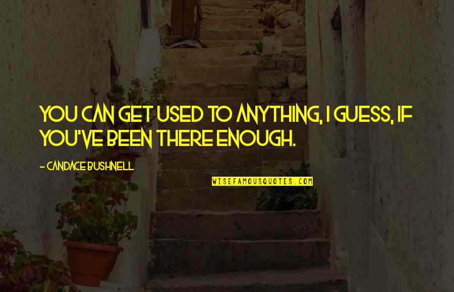 I've Been Used Quotes By Candace Bushnell: You can get used to anything, I guess,