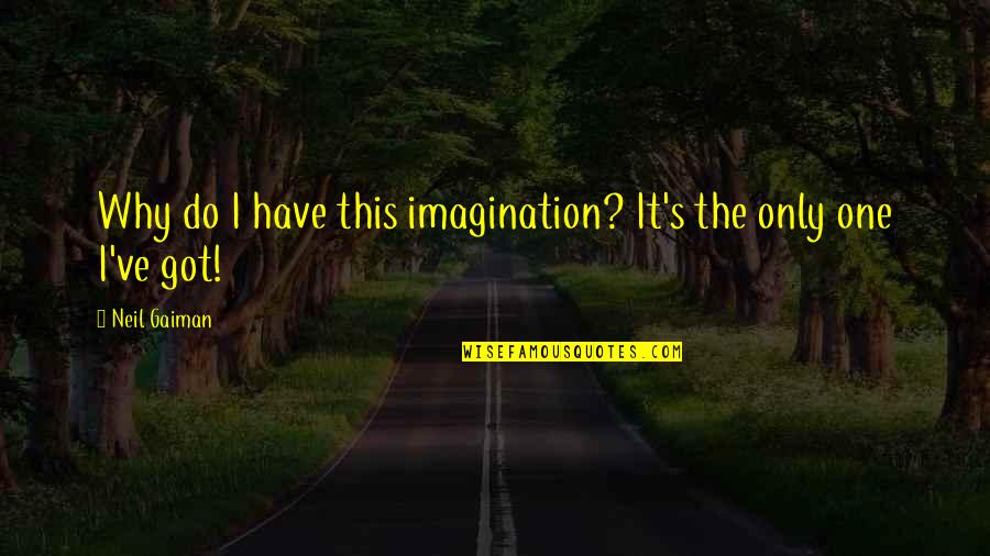 I've Got This Quotes By Neil Gaiman: Why do I have this imagination? It's the