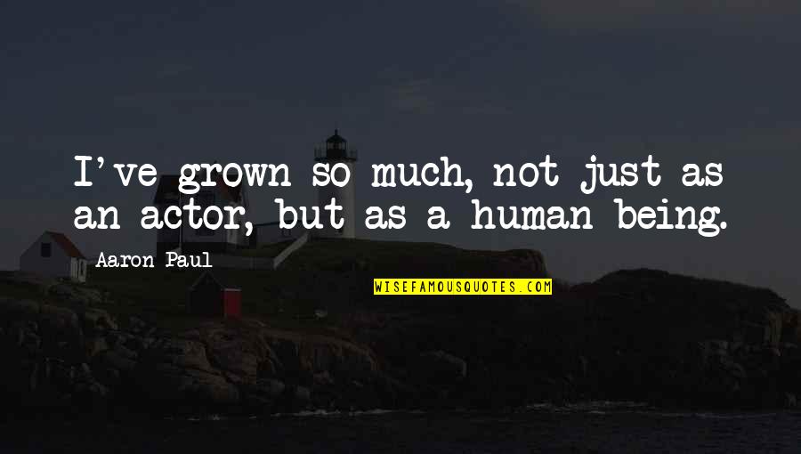 I've Grown So Much Quotes By Aaron Paul: I've grown so much, not just as an