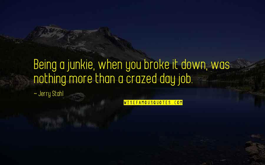 I've Never Felt Like This Before Quotes By Jerry Stahl: Being a junkie, when you broke it down,