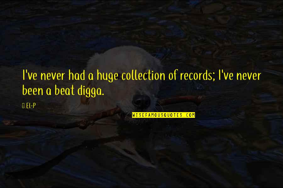 I've Never Had Quotes By El-P: I've never had a huge collection of records;