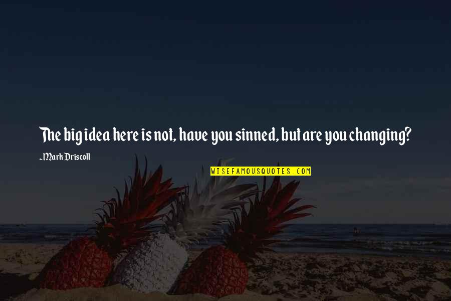 I've Sinned Quotes By Mark Driscoll: The big idea here is not, have you I've Sinned Quotes By Mark Driscoll: The big idea here is not, have you