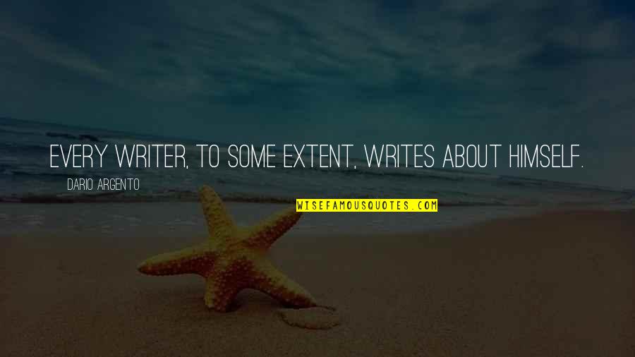 Ivf Quotes By Dario Argento: Every writer, to some extent, writes about himself. Ivf Quotes By Dario Argento: Every writer, to some extent, writes about himself.