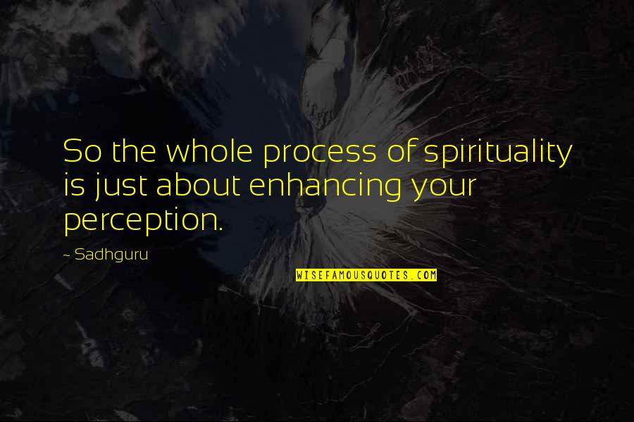 Ivine Quotes By Sadhguru: So the whole process of spirituality is just