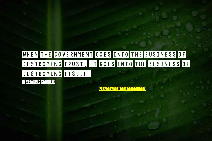 Ivulaltmpk4wf20 Quotes By Arthur Miller: When the government goes into the business of Ivulaltmpk4wf20 Quotes By Arthur Miller: When the government goes into the business of