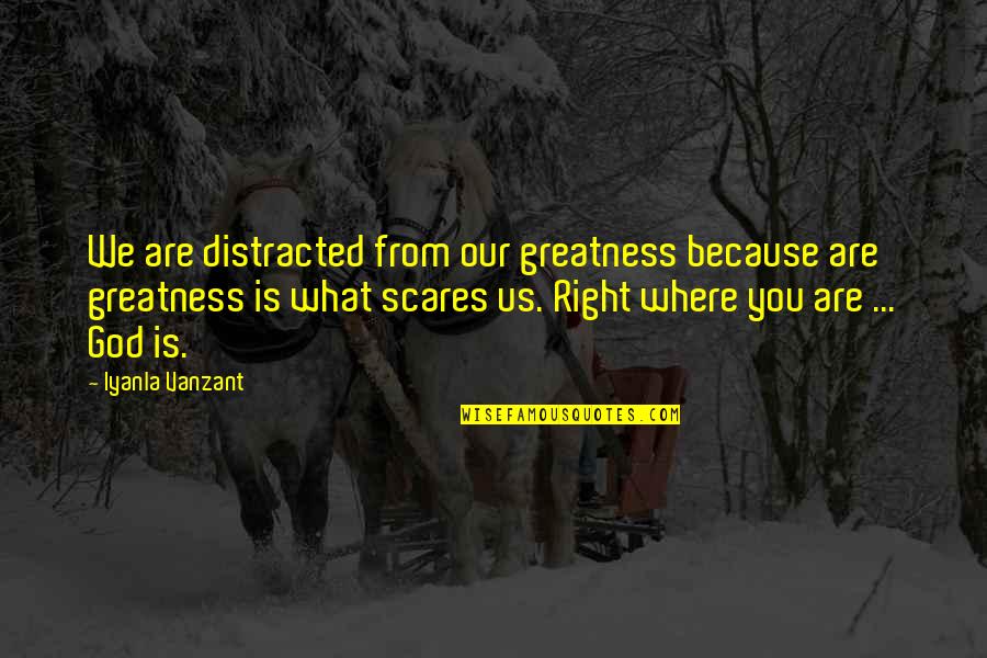 Iyanla Quotes By Iyanla Vanzant: We are distracted from our greatness because are