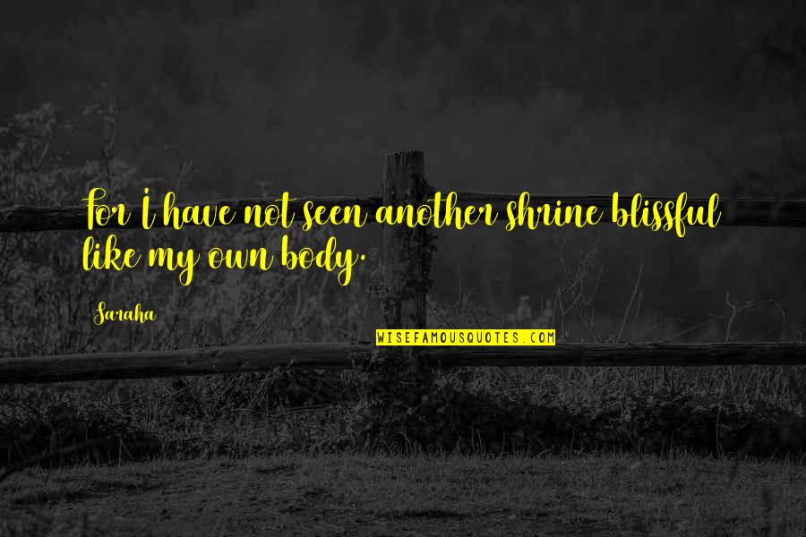 Izgubljeno Kraljevstvo Quotes By Saraha: For I have not seen another shrine blissful
