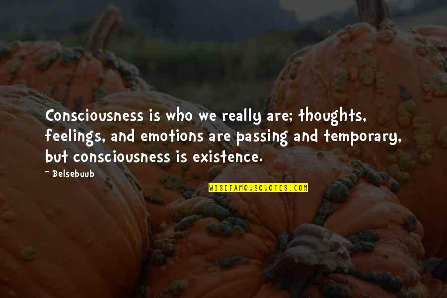 Izombie Life Quotes By Belsebuub: Consciousness is who we really are; thoughts, feelings,