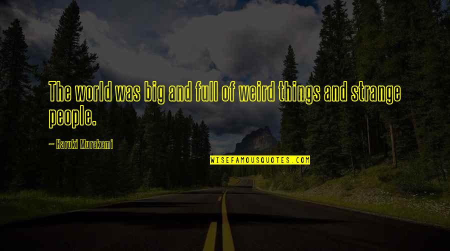 Izquieta Perez Quotes By Haruki Murakami: The world was big and full of weird