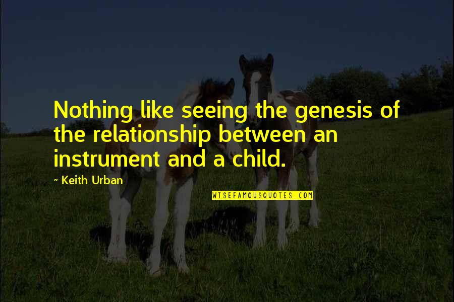 Izzy Izzard Quotes By Keith Urban: Nothing like seeing the genesis of the relationship Izzy Izzard Quotes By Keith Urban: Nothing like seeing the genesis of the relationship