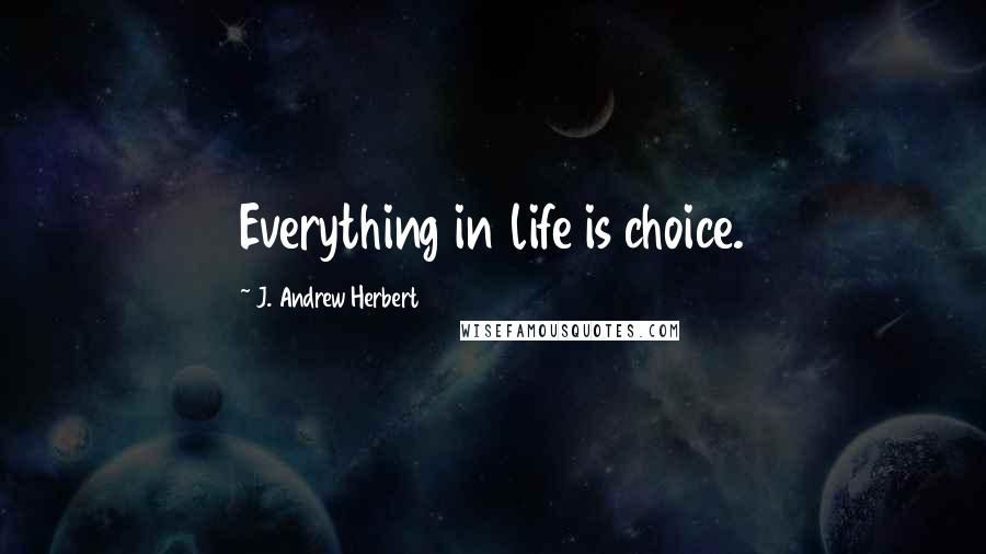 J. Andrew Herbert quotes: Everything in life is choice.