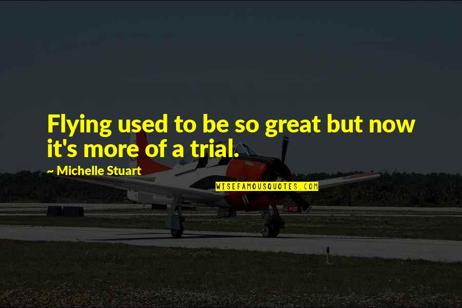 J.e.b. Stuart Quotes By Michelle Stuart: Flying used to be so great but now