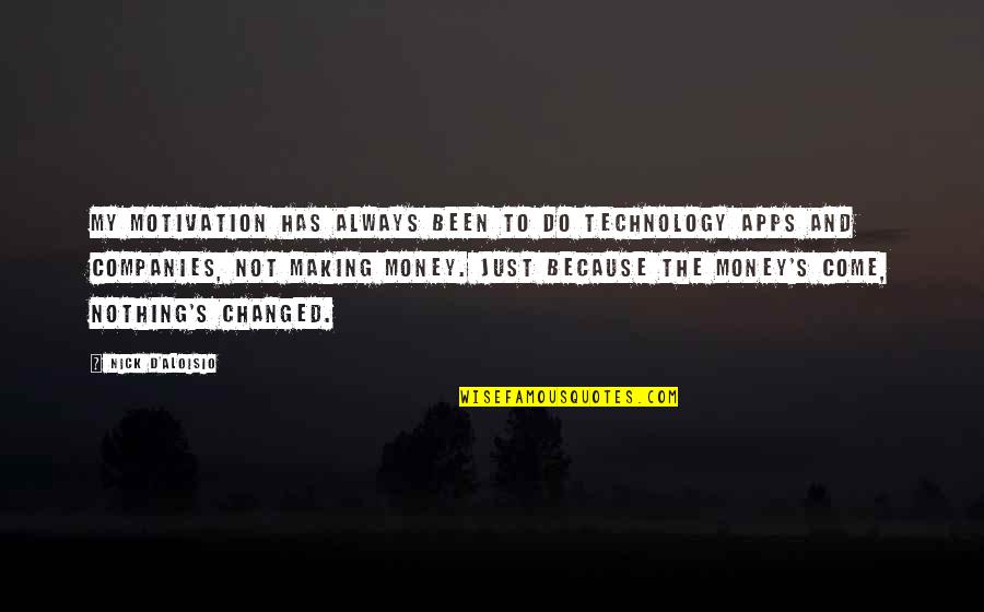 J E Companies Quotes By Nick D'Aloisio: My motivation has always been to do technology
