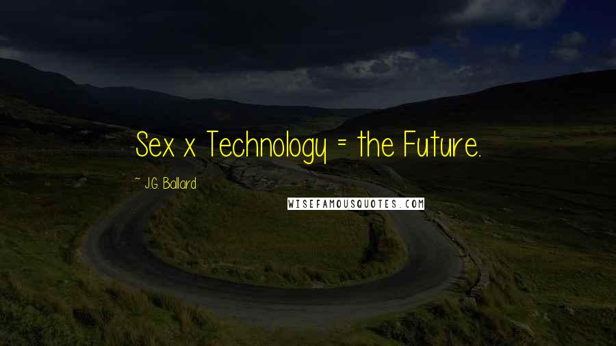 J.G. Ballard quotes: Sex x Technology = the Future.