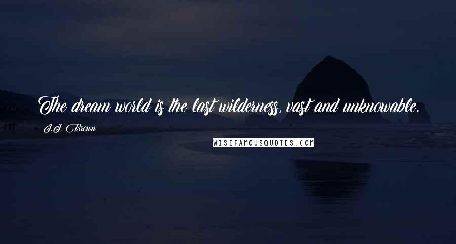 J.J. Brown quotes: The dream world is the last wilderness, vast and unknowable.