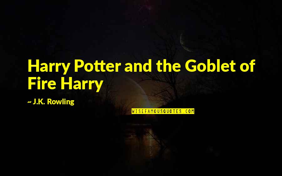 J.k.nyerere Quotes By J.K. Rowling: Harry Potter and the Goblet of Fire Harry