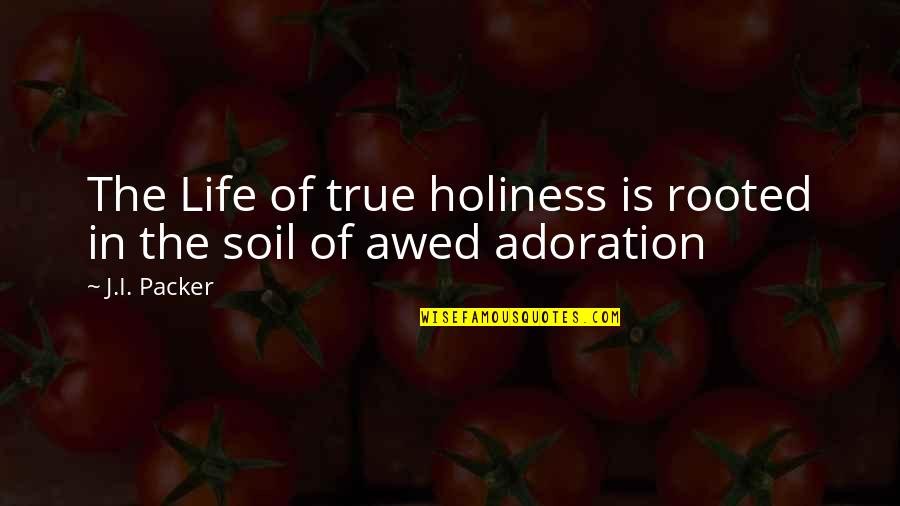 J L Packer Quotes By J.I. Packer: The Life of true holiness is rooted in