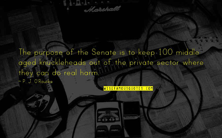 J O O P Quotes By P. J. O'Rourke: The purpose of the Senate is to keep