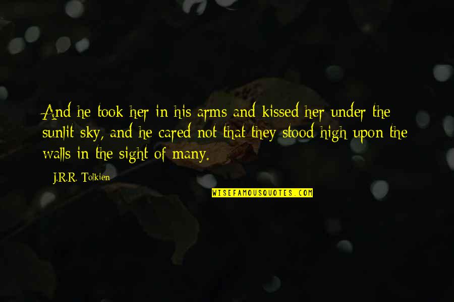 J R Tolkien Quotes By J.R.R. Tolkien: And he took her in his arms and
