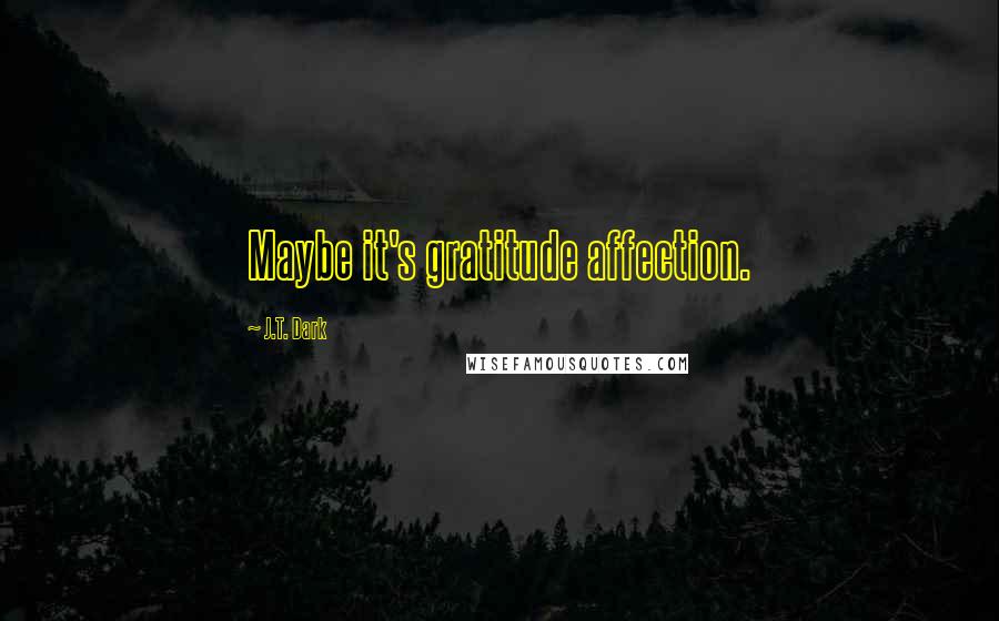 J.T. Dark quotes: Maybe it's gratitude affection.