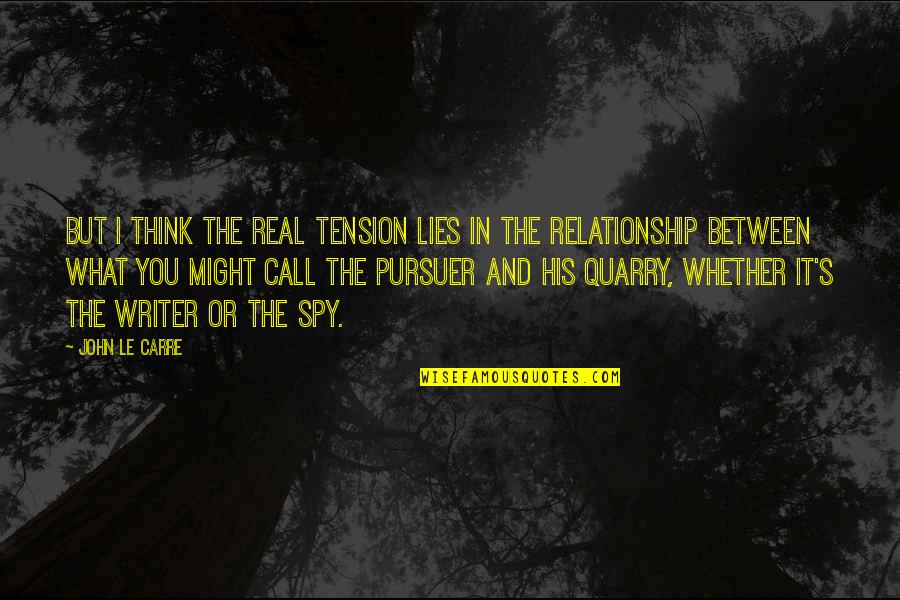Jabatan Tenaga Quotes By John Le Carre: But I think the real tension lies in