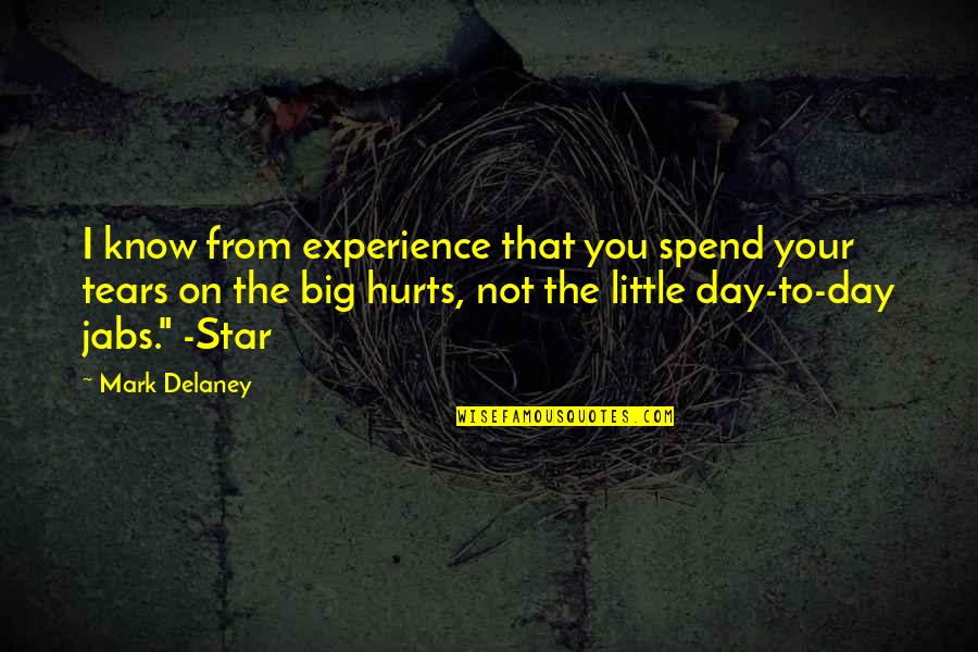 Jabs Quotes By Mark Delaney: I know from experience that you spend your