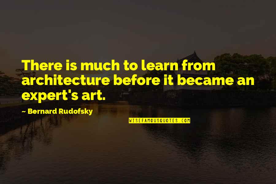 Jabucar Kragujevac Quotes By Bernard Rudofsky: There is much to learn from architecture before