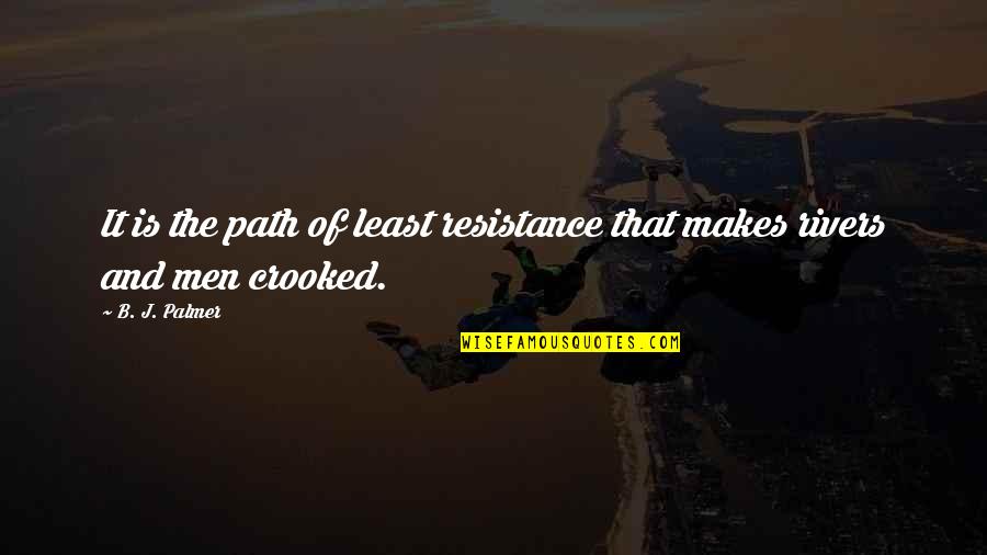 Jacaranda Quotes By B. J. Palmer: It is the path of least resistance that