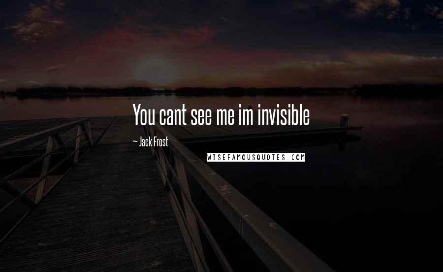 Jack Frost quotes: You cant see me im invisible