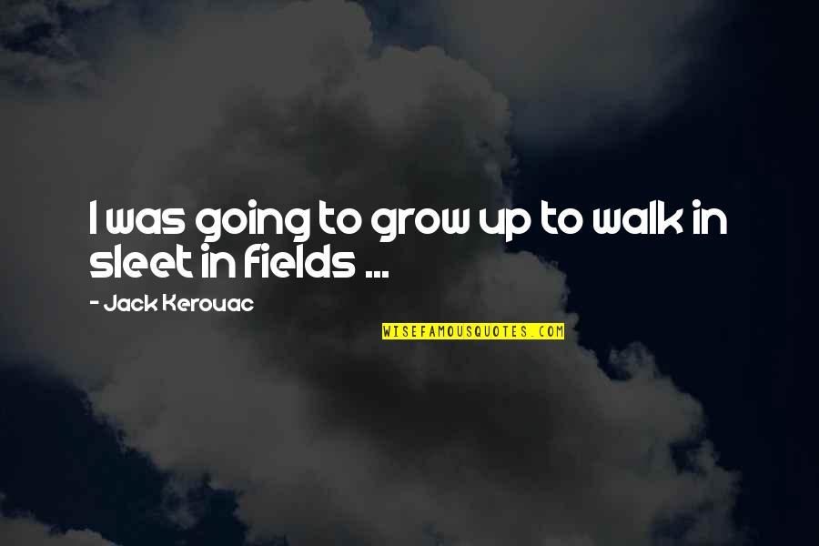 Jack Kerouac Quotes By Jack Kerouac: I was going to grow up to walk