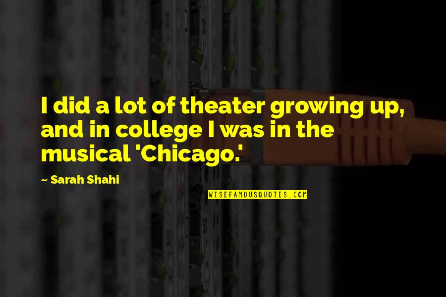 Jack Ma Kfc Quotes By Sarah Shahi: I did a lot of theater growing up,