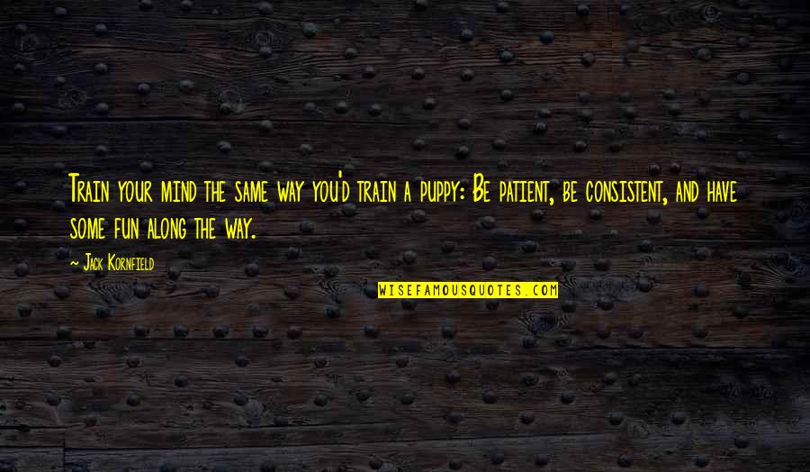 Jack'd Quotes By Jack Kornfield: Train your mind the same way you'd train