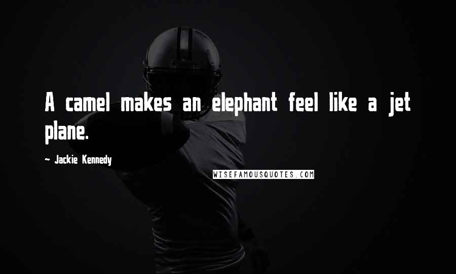 Jackie Kennedy quotes: A camel makes an elephant feel like a jet plane.