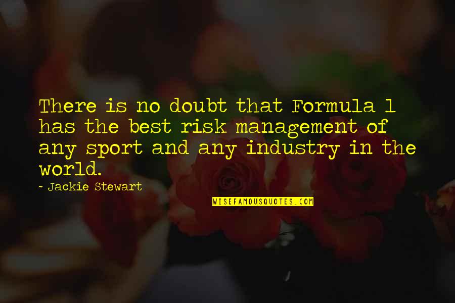 Jackie Stewart Quotes By Jackie Stewart: There is no doubt that Formula 1 has