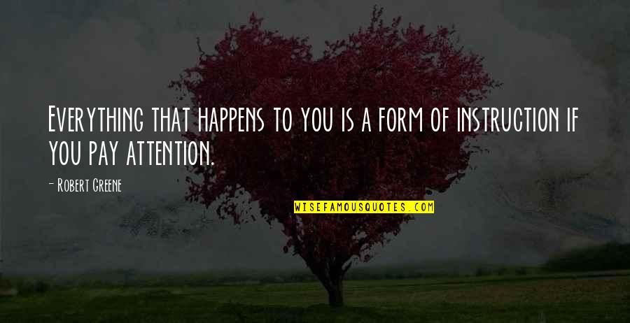 Jacob Burckhardt Quotes By Robert Greene: Everything that happens to you is a form