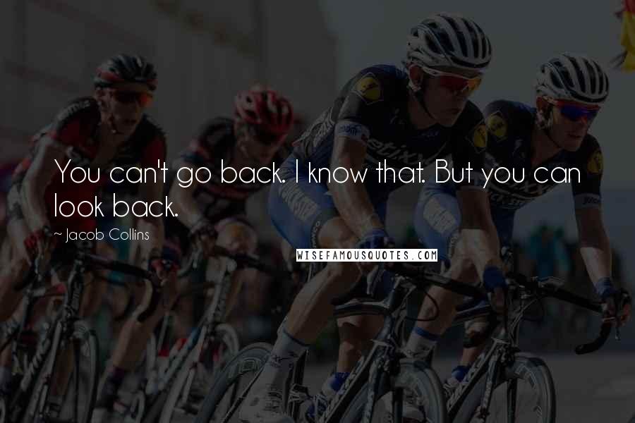 Jacob Collins quotes: You can't go back. I know that. But you can look back.
