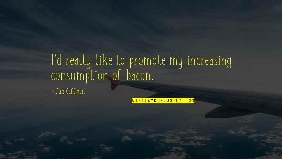 Jacob Marley Chain Quotes By Jim Gaffigan: I'd really like to promote my increasing consumption